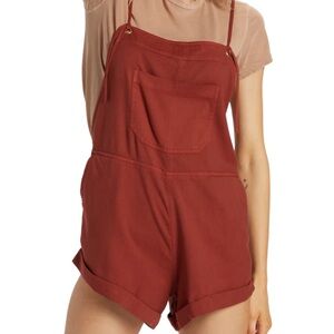 NWT Billabong Rust Red Overalls